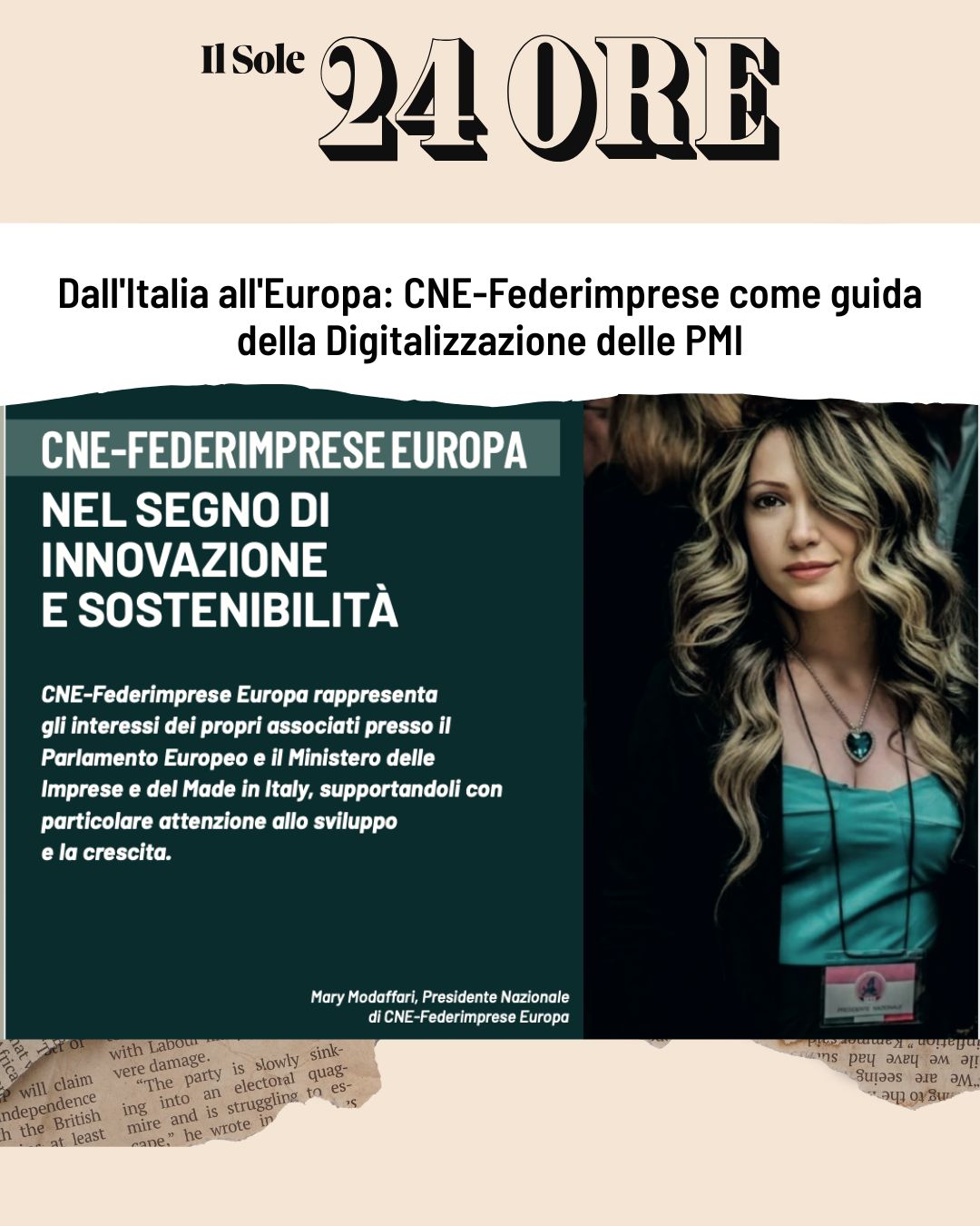 CNE-FEDERIMPRESE EUROPA NEL SEGNO DI INNOVAZIONE E SOSTENIBILITÀ